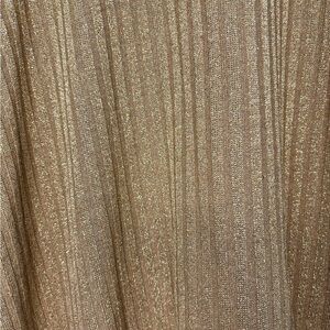 Vintage AREO Womens Gold Shimmer Top Size Medium Long Sleeve Made In USA